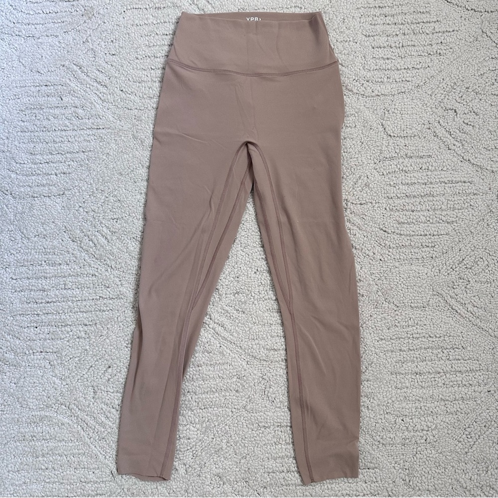 YPB Abercrombie & Fitch High-Waisted Taupe 7/8 Leggings Size Small